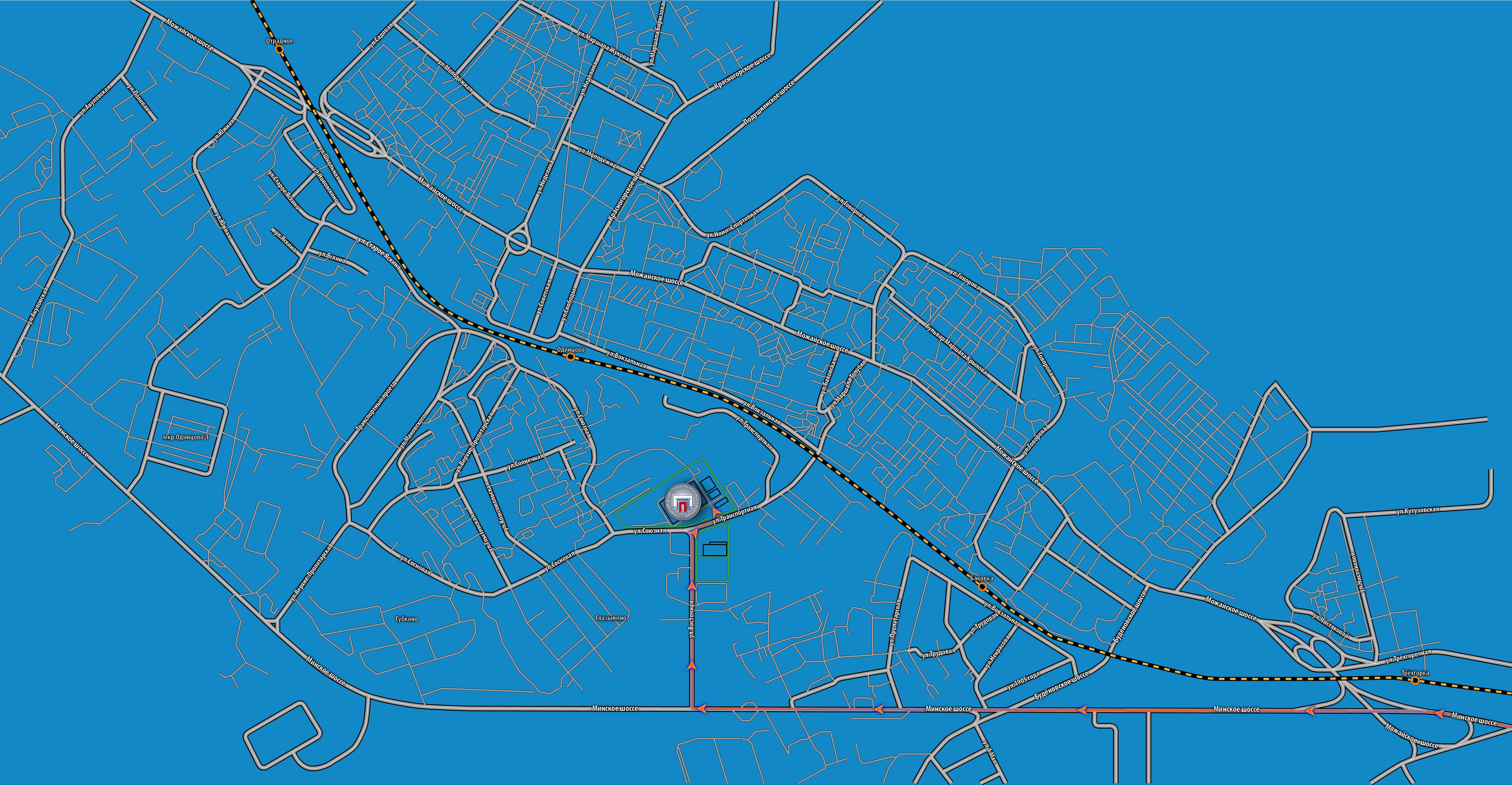 Местонахождение объектов